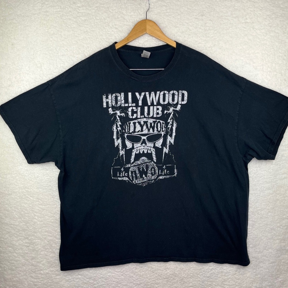 Hollywood Club nWo 4 Life Wrestling T-Shirt Mens 4XL Black Hulk Hogan 1990s y2K